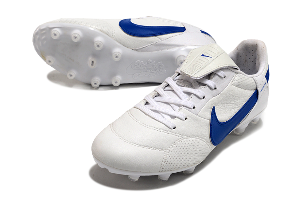 Chuteira Nike Premier 3 FG - Branco/Azul