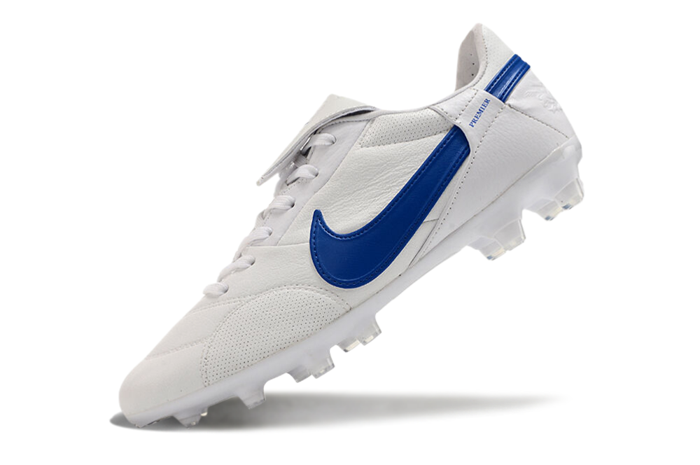 Chuteira Nike Premier 3 FG - Branco/Azul