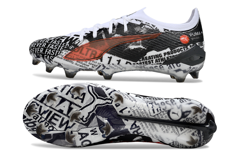 Chuteira Puma Ultra 5 Campo FG - Preto/Branco