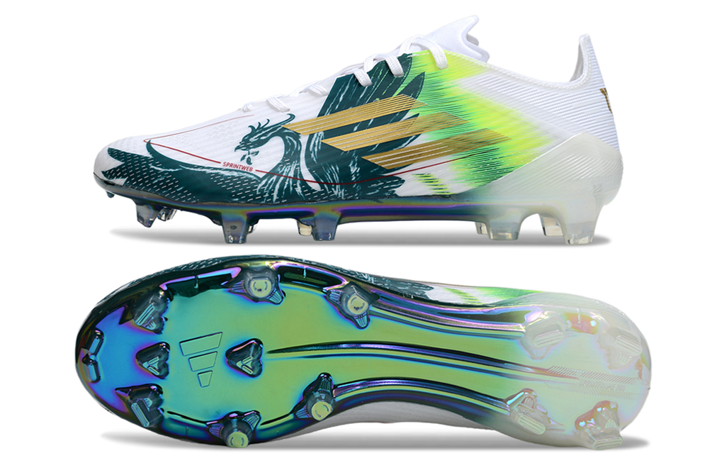 Chuteira Adidas F50 X - Branco e Verde