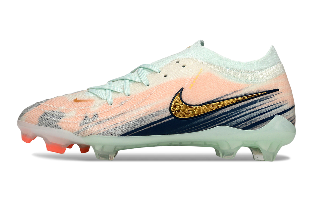 Chuteira Nike Phantom GX2 Elite Campo FG - verde e salmão no