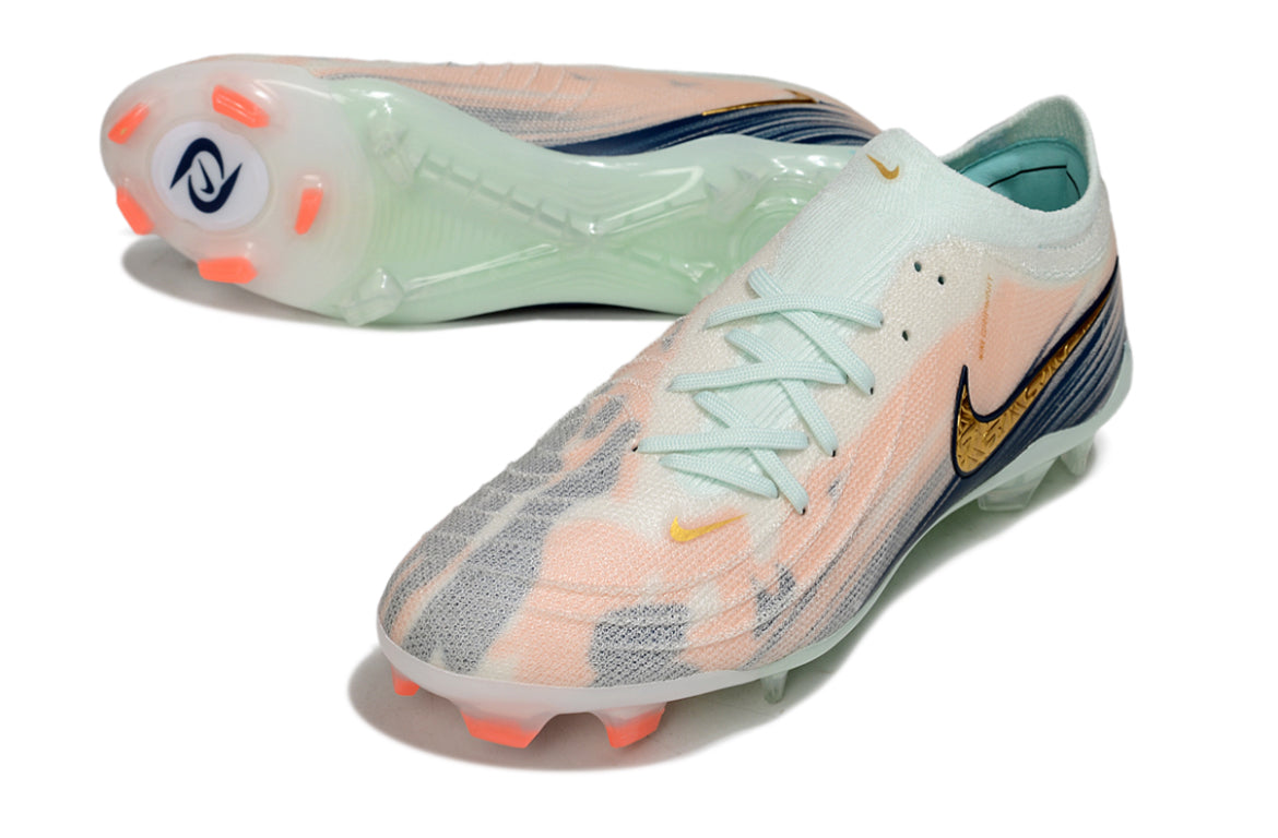 Chuteira Nike Phantom GX2 Elite Campo FG - verde e salmão no