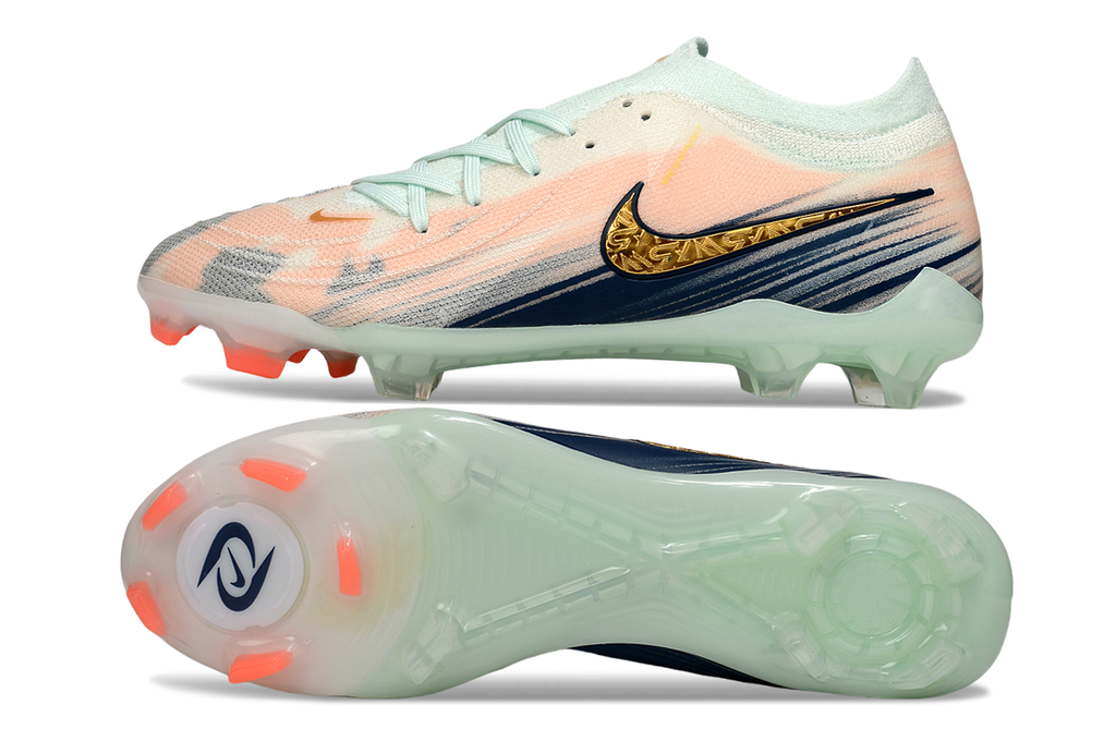 Chuteira Nike Phantom GX2 Elite Campo FG - verde e salmão no