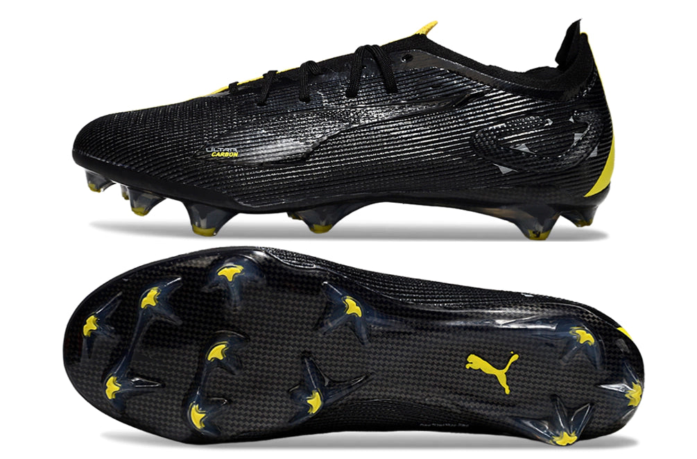 Chuteira Puma Ultra 5 Carbon FG - Preto/Amarelo