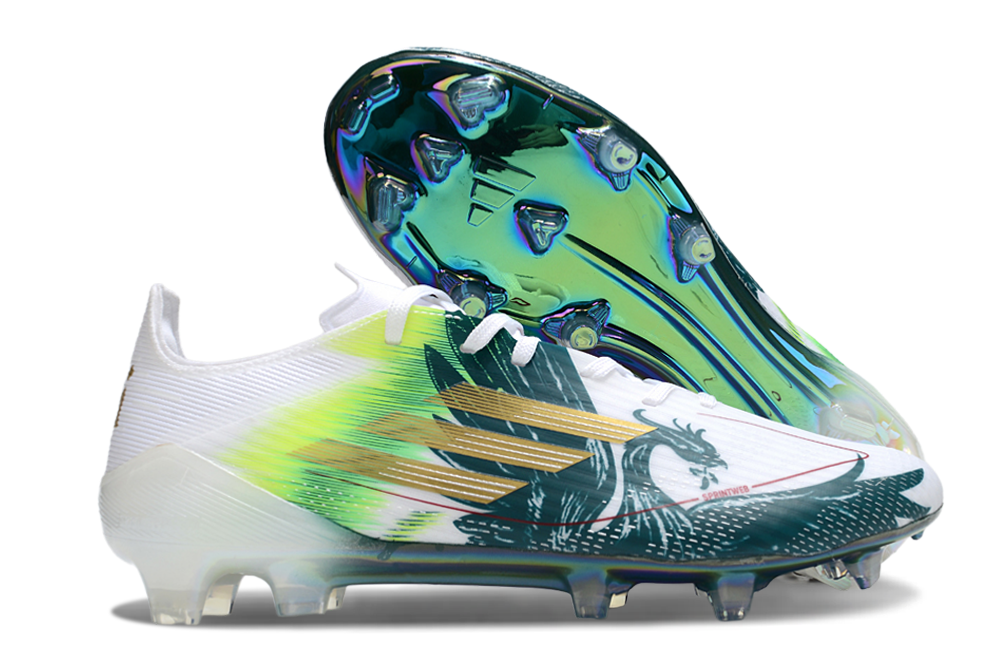 Chuteira Adidas F50 X - Branco e Verde